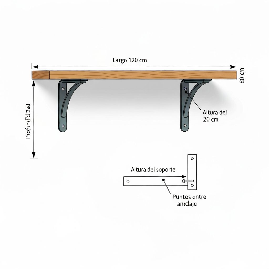 Repisas y soportes de pared